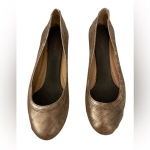 Like new FRYE Carson Ballet Flats Bronze Pewter Womens size 7.5